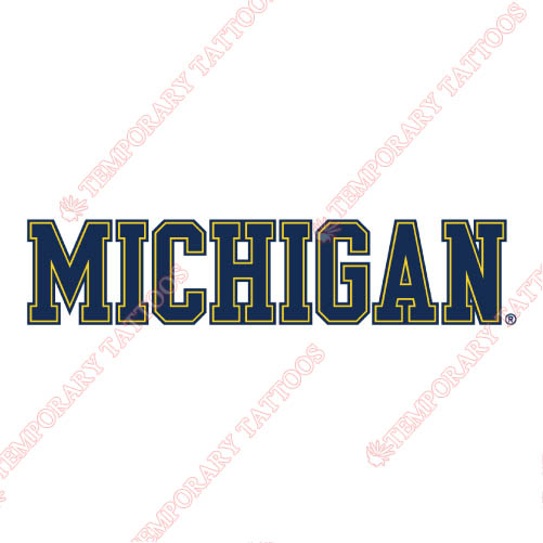 Michigan Wolverines Customize Temporary Tattoos Stickers NO.5076